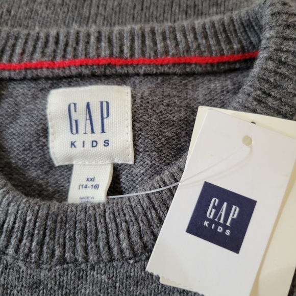 GAP Kids Heather Grey Rainbow Cotton Wool Blend Sweater, XL 14-14 NWT - Picture 6 of 6
